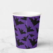 Gobelets En Papier Halloween chauves-souris violet cool éffrayant mot (Droite)