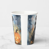 Gobelets En Papier Halloween Chesapeake Bay Terrier Avec Citrouilles (Gauche)