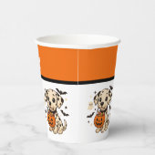 Gobelets En Papier Halloween Chien Dalmatien Trick ou traitement (Droite)