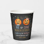 Gobelets En Papier Halloween Citrouille Genre Revela Party (Recto)