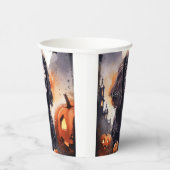 Gobelets En Papier Halloween Cocker Spaniel Avec Citrouilles (Droite)