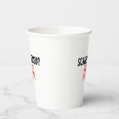 Gobelets En Papier Halloween comptable drôle - Mot le plus effrayant  (Gauche)