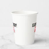 Gobelets En Papier Halloween comptable drôle - Mot le plus effrayant  (Droite)