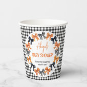 Gobelets En Papier Halloween Coquette Black | Baby shower Orange Bows (Recto)