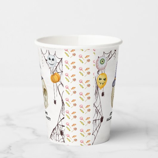 Gobelets En Papier Halloween Costume fête aquarelle (Gauche)