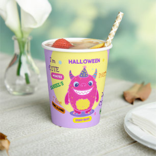 Gobelets En Papier Halloween Costume Party Monstres éffrayant fun Dan