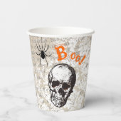 Gobelets En Papier Halloween crâne vintage (Verso)