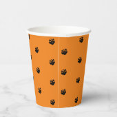 Gobelets En Papier Halloween crânes noir orange motif parti (Droite)