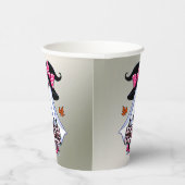 Gobelets En Papier Halloween Cute Stylish Witch Ghost Elegant Café (Droite)