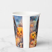 Gobelets En Papier Halloween Dachshund Avec La Peur Citrouille (Droite)