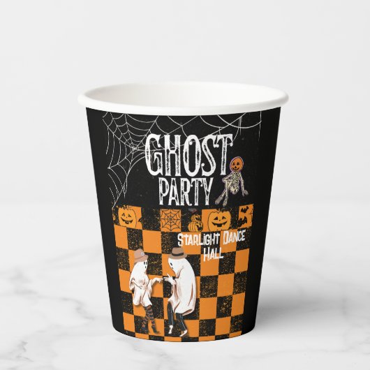 GOBELETS EN PAPIER HALLOWEEN DANSE (Recto)