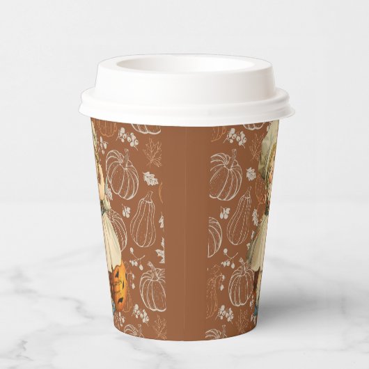 Gobelets En Papier Halloween de la pomme de sculpture de fille (Droite)