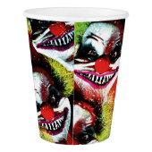 Gobelets En Papier halloween déplaisant méchant horreur clown collage (Dos)