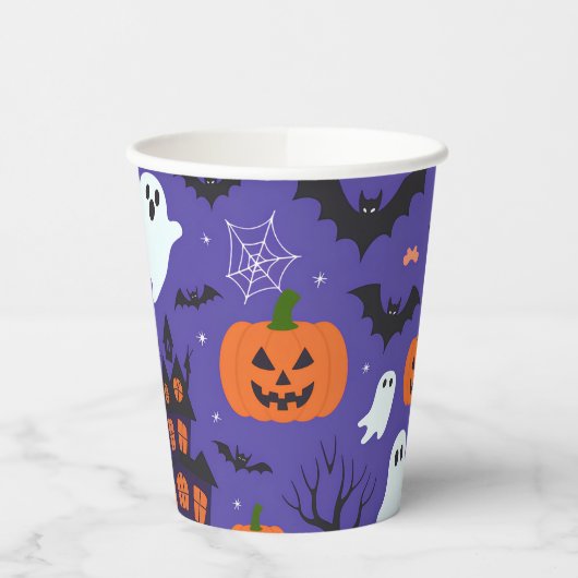 Gobelets En Papier Halloween drôle (Gauche)