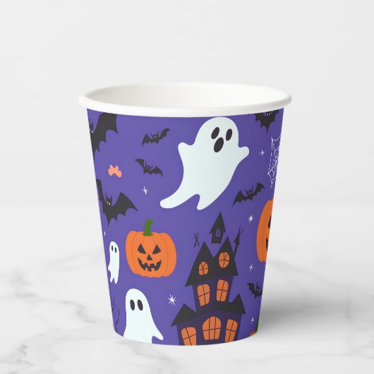 Gobelets En Papier Halloween drôle (Recto)