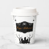 Gobelets En Papier Halloween du cimetière éffrayant (Verso)