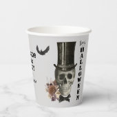 Gobelets En Papier Halloween du crâne du haut (Verso)