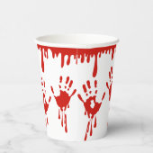 Gobelets En Papier Halloween du sang et des empreintes digitales (Droite)