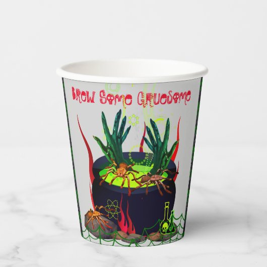 Gobelets En Papier Halloween effrayant (Recto)