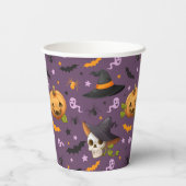 Gobelets En Papier Halloween Éffrayant Citrouille Fantôme Déplaisant  (Verso)