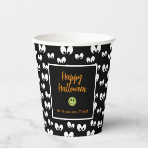 Gobelets En Papier Halloween éffrayants yeux vert cookie pas de tours