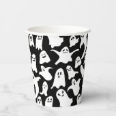 Gobelets En Papier Halloween fantôme éffrayant noir (Verso)