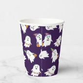 Gobelets En Papier Halloween Fantômes Tricoter Ou Traiter (Droite)