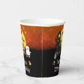 Gobelets En Papier Halloween Fête Sorcière Ghost Orange (Droite)