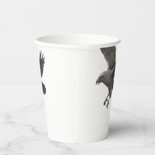 Gobelets En Papier Halloween gothique Raven - Parti Éffrayant (Droite)