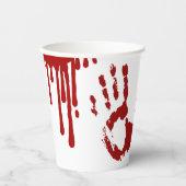 Gobelets En Papier Halloween Horror Movie Bloody Handprints (Recto)