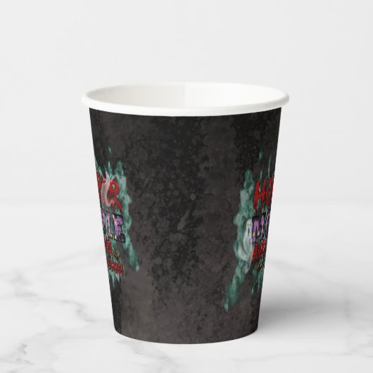 Gobelets En Papier Halloween Horror Movie Marathon In Progress (Gauche)