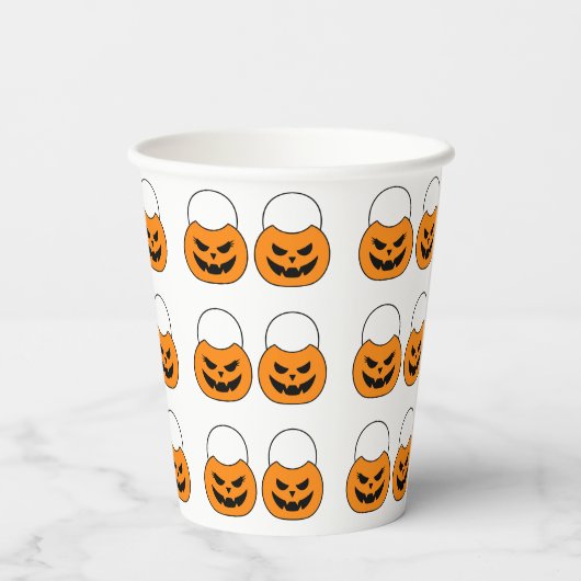 Gobelets En Papier Halloween Jack et Jill O-Lantern (Verso)