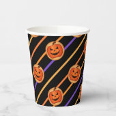 Gobelets En Papier Halloween Jack-O-Lantern noir (Gauche)