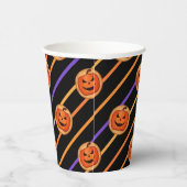 Gobelets En Papier Halloween Jack-O-Lantern noir (Droite)