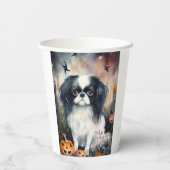 Gobelets En Papier Halloween japonais chinois avec la peur Citrouille (Verso)