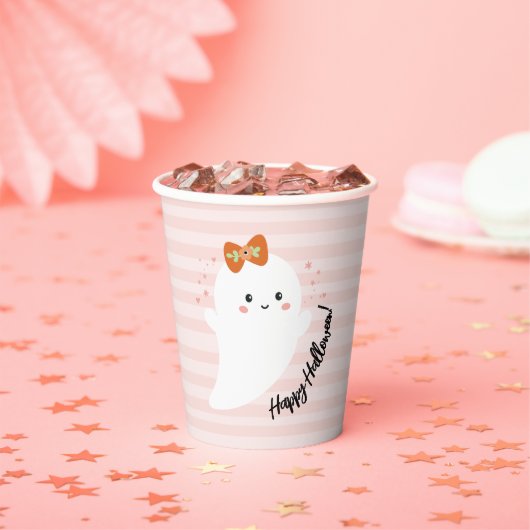 Gobelets En Papier Halloween Kawaii Ghost (Insitu)