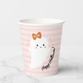 Gobelets En Papier Halloween Kawaii Ghost (Recto)