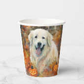 Gobelets En Papier Halloween les grandes Pyrénées avec la peur Citrou (Recto)