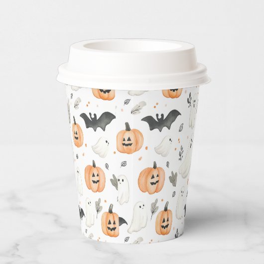 Gobelets En Papier Halloween Little Boo Ghost mignon Baby shower (Droite)