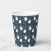 Gobelets En Papier Halloween lunettes Motif bleu foncé (Recto)