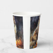 Gobelets En Papier Halloween Maine Coon Chat Avec Crainte Citrouille (Droite)