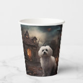 Gobelets En Papier Halloween maltais effrayant (Verso)