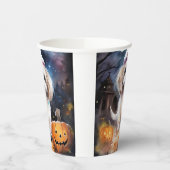 Gobelets En Papier Halloween Malti Tzu Avec Peur Citrouille (Gauche)