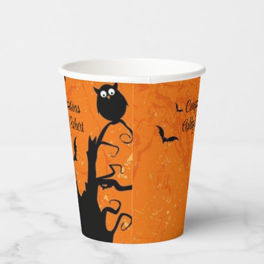 Gobelets En Papier Halloween Mariage Personnaliser les noms Arbre Éff (Droite)
