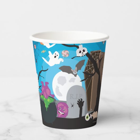 Gobelets En Papier Halloween Monster Kids Halloween (Recto)