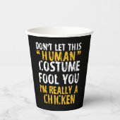 Gobelets En Papier Halloween Ne Pas Costume Humain Fool Im Poulet (Recto)