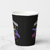 Gobelets En Papier Halloween Neon Look Casquette Citrouille Bats Part (Droite)