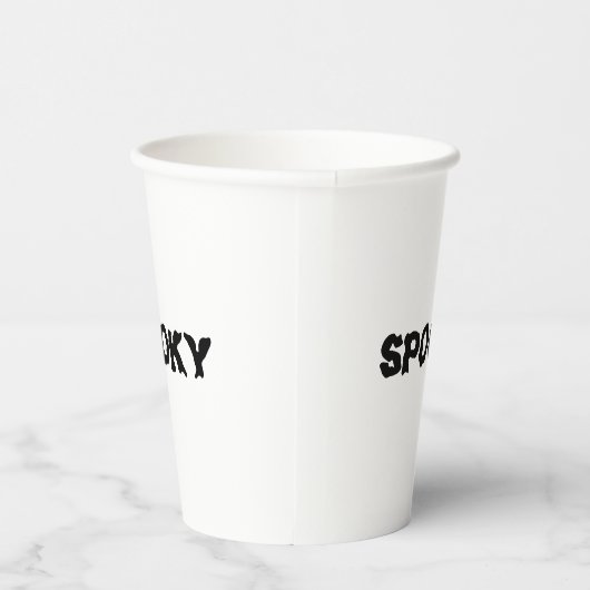 Gobelets En Papier Halloween noir et blanc éffrayant (Droite)