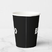 Gobelets En Papier Halloween noir et blanc éffrayant Boo (Droite)
