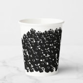 Gobelets En Papier Halloween noir et blanc Les crânes empilent éffray (Gauche)